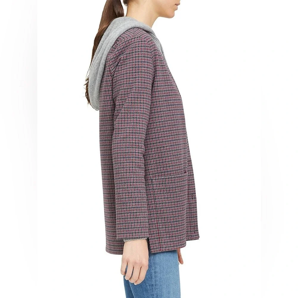 NWT Theory Collin Houdstooth Knit Cardigan